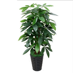 90CM Artificial Tree Real Touch Plastic Rich Money Fake Tree without Pot for Home Garden Decoration Large Artificial Plants