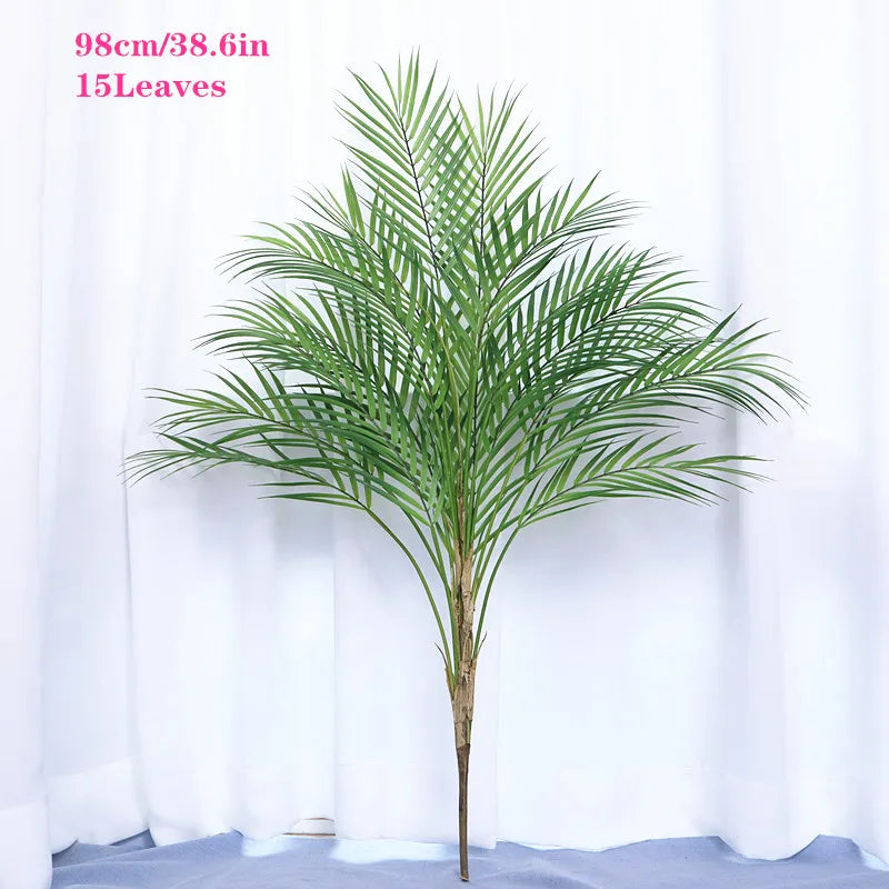 70-125cm Artificial Large Rare Palm Tree Green Realistic Tropical Plants Indoor Plastic Fake Tree Home Hotel Christmas Decorat