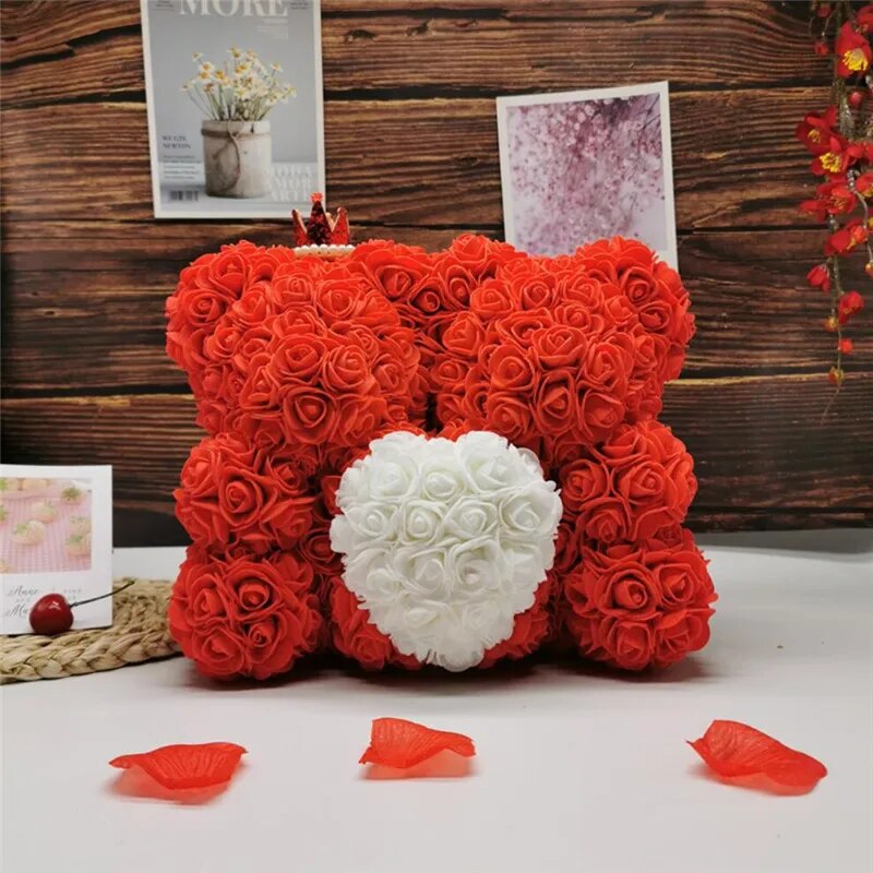 Teddy Bear Rose Flower Artificial Decoration