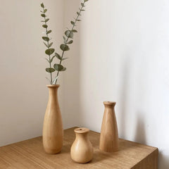 Natural Bamboo Wooden Vase