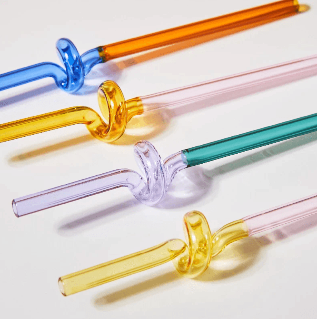 Twist Colorful Glass Straw