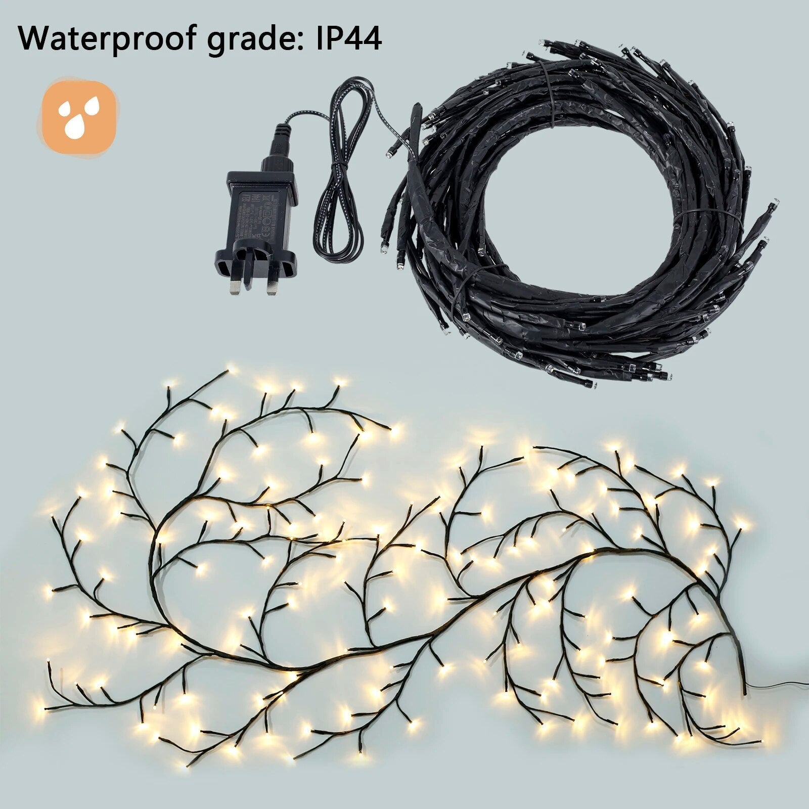 Willow Vine String Lights 144LED Artificial Plants Vine Tree Willow Rattan Lights Wall Bedroom Night Light Valentine's Day 2023