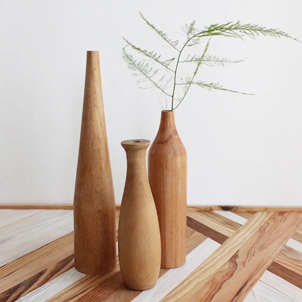 Natural Bamboo Wooden Vase