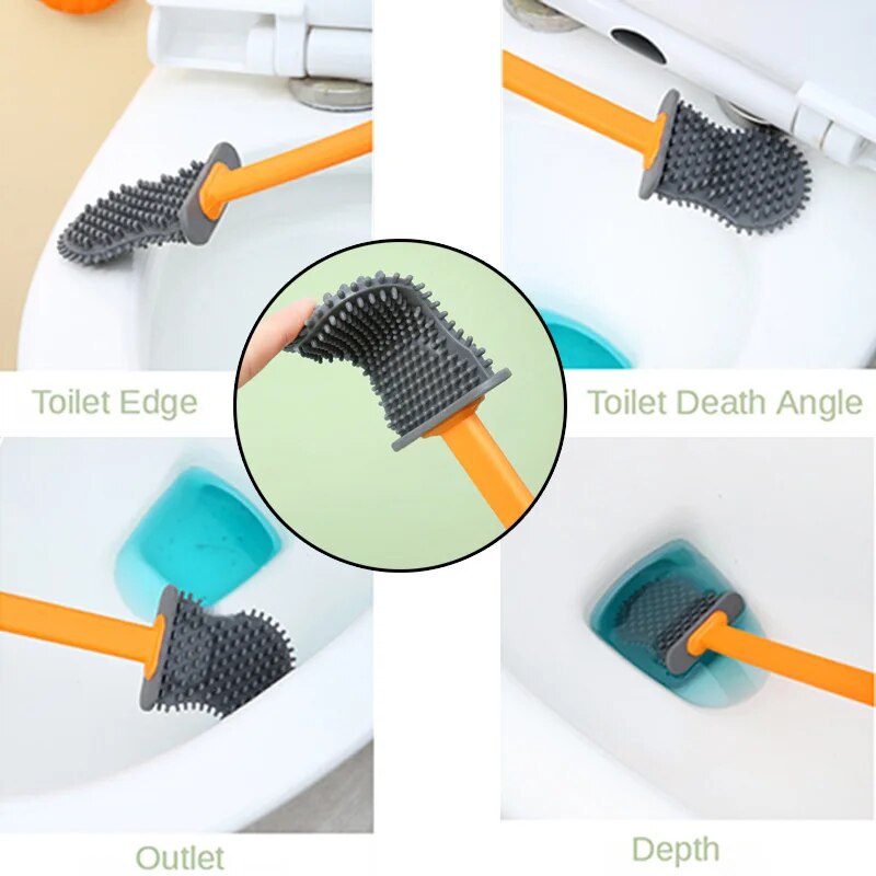 Silicon Flat toilet brush