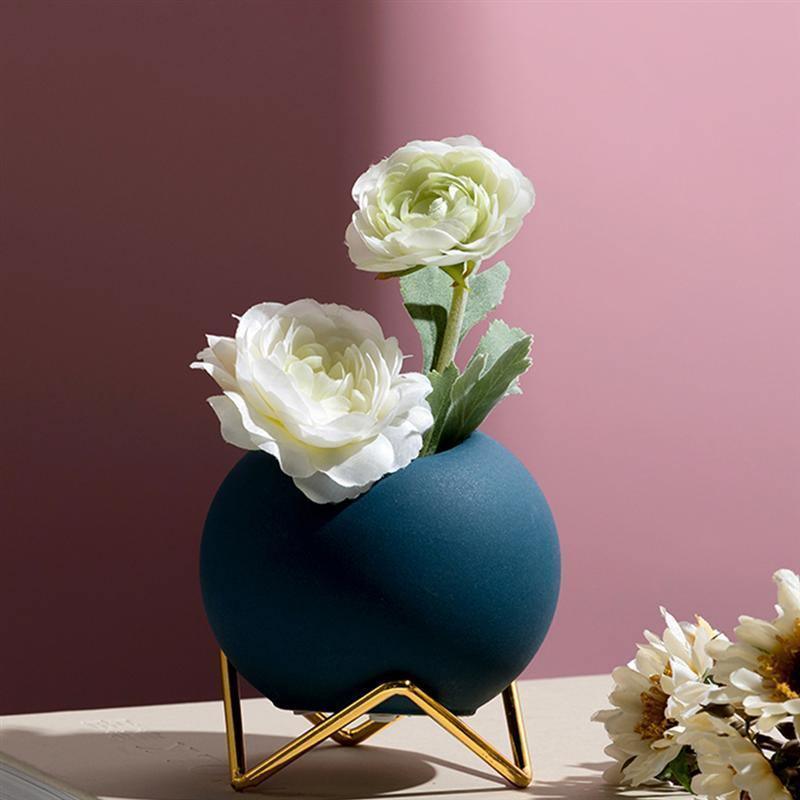 Abstract Colors Ceramic Planter Pots with Stand