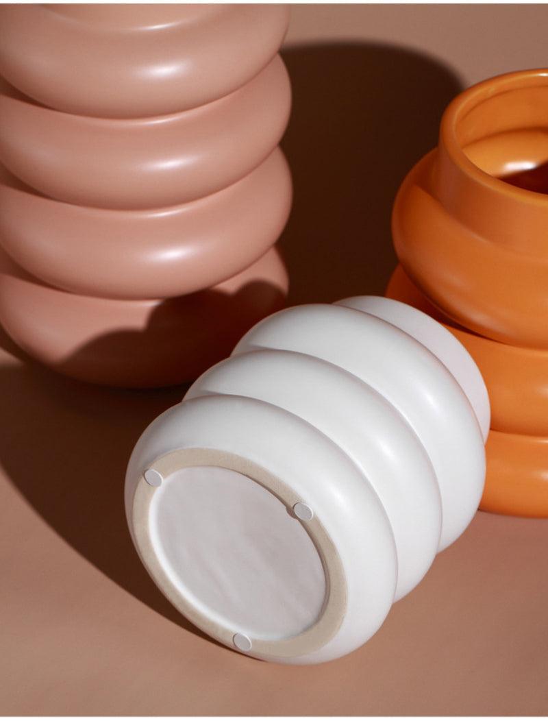 Chunky Rolls Ceramic Vase