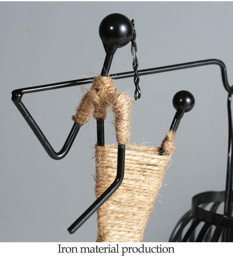 Abstract Figurine Metal Candle Holder