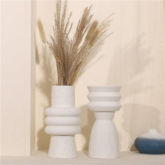 Alora White Ceramic Vases