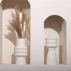 Alora White Ceramic Vases