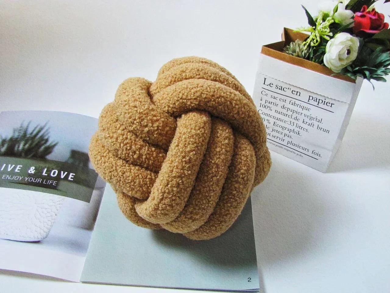 Triple Knot Cotton Fleece Pillow